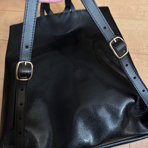 Clare V Black Lizard Agnes Backpack - Brand New - Picture 4 of 7